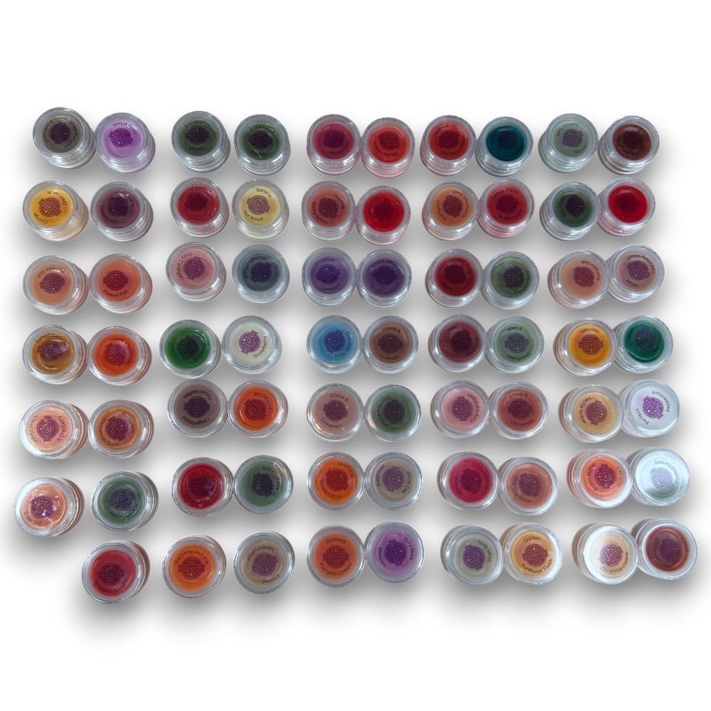 Scentsy Lot of 69 Mini Party Tester Wax Melts Assorted Scents